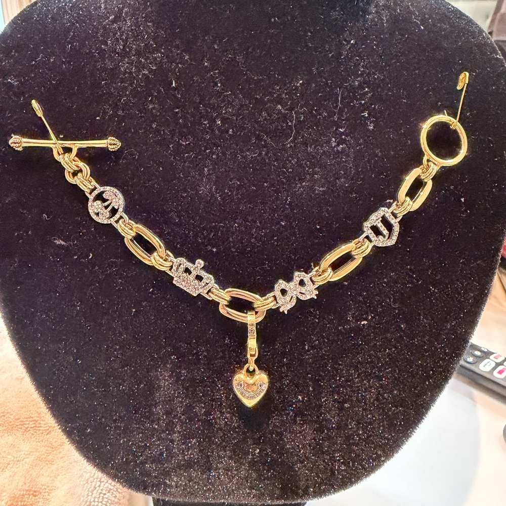 Juicy Couture RETIRED Princess Heart charm bracelet